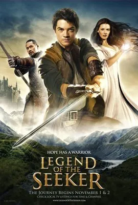 Póster de Legend of the Seeker con Richard, Kahlan y Zedd