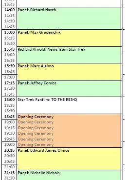 Horario de paneles de la FedCon
