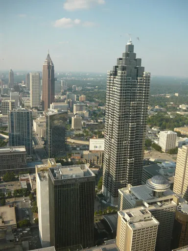 Vista de los rascacielos de Atlanta desde lo alto