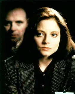 Jodie Foster y Anthony Hopkins en el póster de El silencio de los corderos
