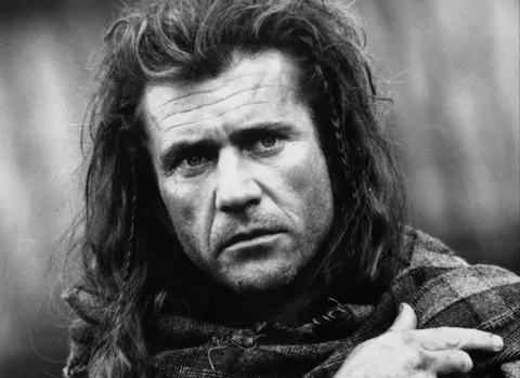 Mel Gibson como William Wallace en Braveheart