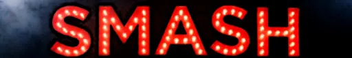 Logo de Smash con letras de bombillas rojas