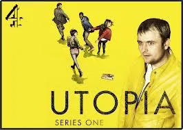 Póster de la primera temporada de Utopia sobre fondo amarillo