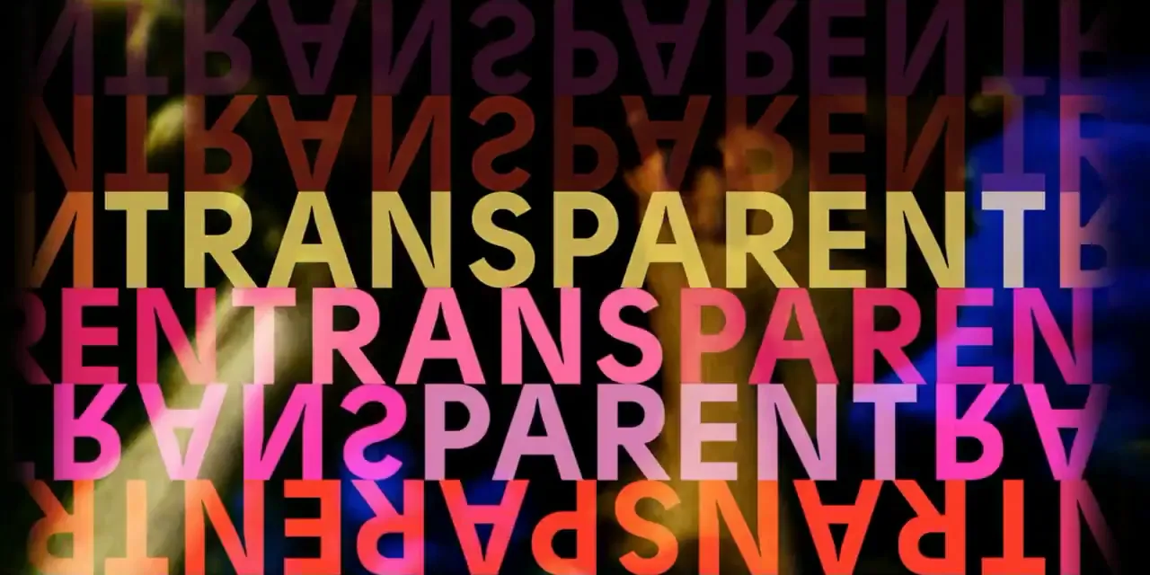 Logo de Transparent repetido en colores