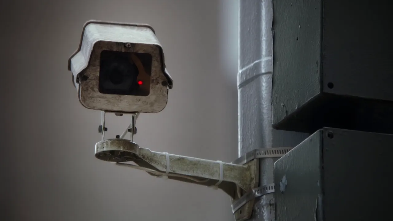 Una cámara de seguridad en la pared, en Person of Interest