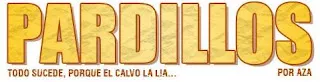 Logo de Pardillos con el lema «Todo sucede porque el calvo la lía»