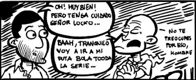 Viñeta de Pardillos con Locke diciendo que va a ir a su bola toda la serie